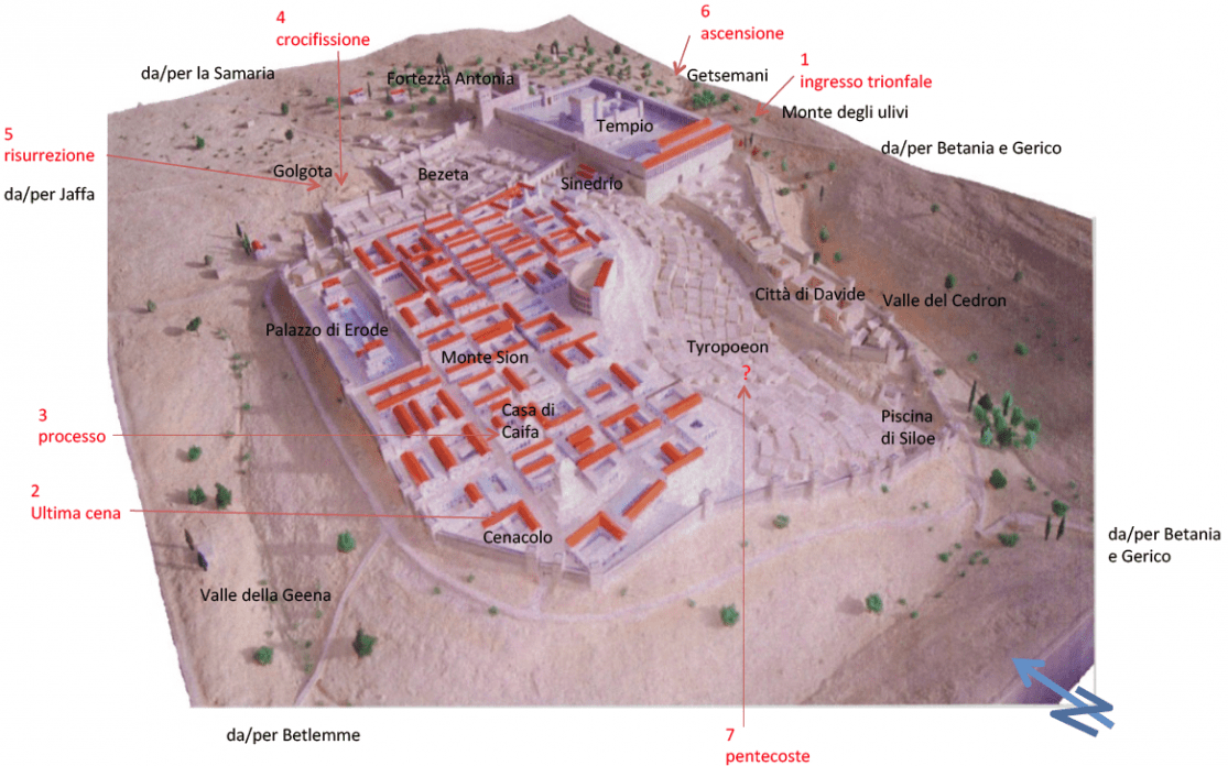 Cartina Gerusalemme