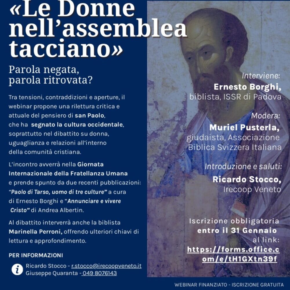 Le Donne nell’assemblea tacciano